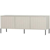 LOWBOARD Gravure 100/56/44 cm   - Schwarz/Grau, Design, Holz/Metall (100/56/44cm) - Livetastic