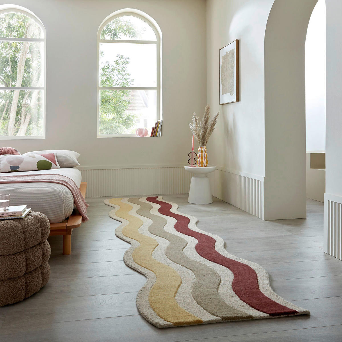 WOLLTEPPICH 80/300 cm Cascade Multicolor organisch  - Multicolor, Basics, Textil (80/300cm) - Flair Rugs