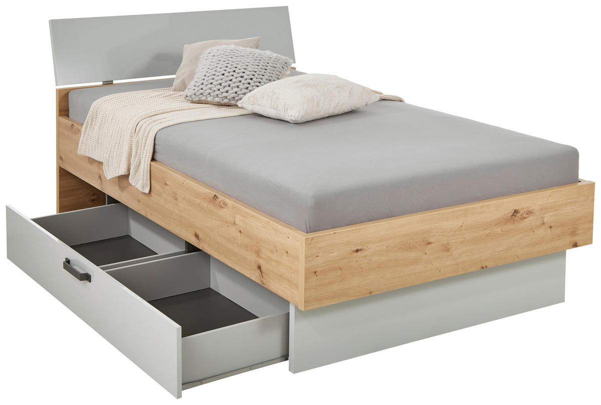 BETTKASTEN  in Grau  - Grau, Modern, Holzwerkstoff (150/22/53cm) - Xora
