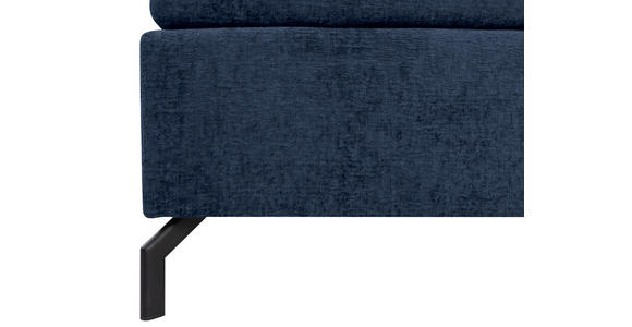BOXSPRINGBETT 180/200 cm,  in Dunkelblau, Topper, H3 + H3 = fest  - Schwarz/Dunkelblau, Design, Textil/Metall (180/200cm) - Esposa