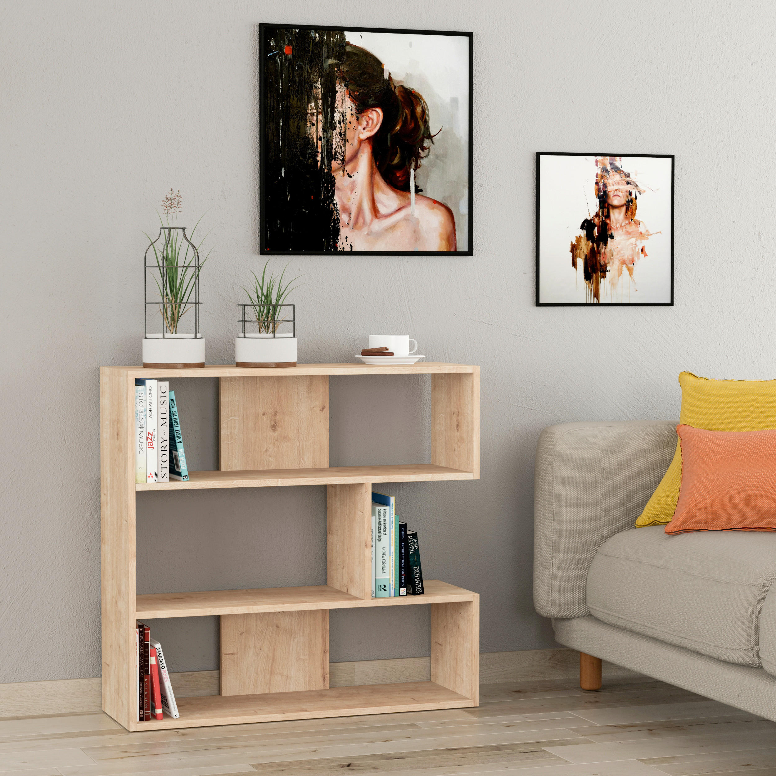 BOKHYLLA i 94/89/30 cm ekfärgad  - ekfärgad, Design, trämaterial (94/89/30cm) - Livetastic