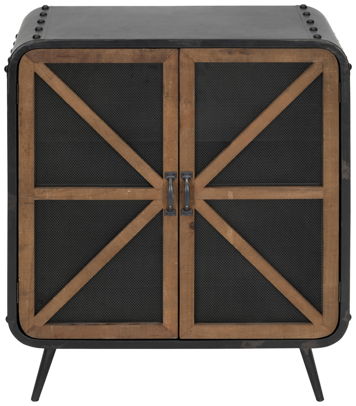KOMMODE  in 73/83/35 cm  - Schwarz/Naturfarben, LIFESTYLE, Holz/Metall (73/83/35cm) - Livetastic