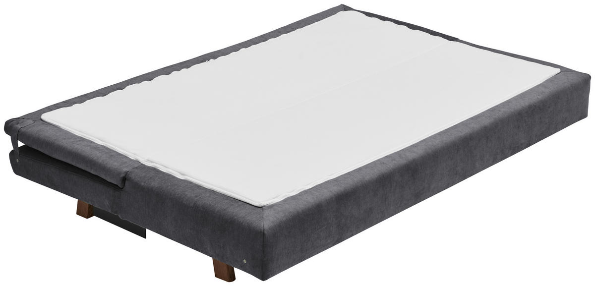 SCHLAFSOFA Flachgewebe Dunkelgrau  - Eichefarben/Dunkelgrau, KONVENTIONELL, Holz/Textil (205/85/98cm) - Carryhome