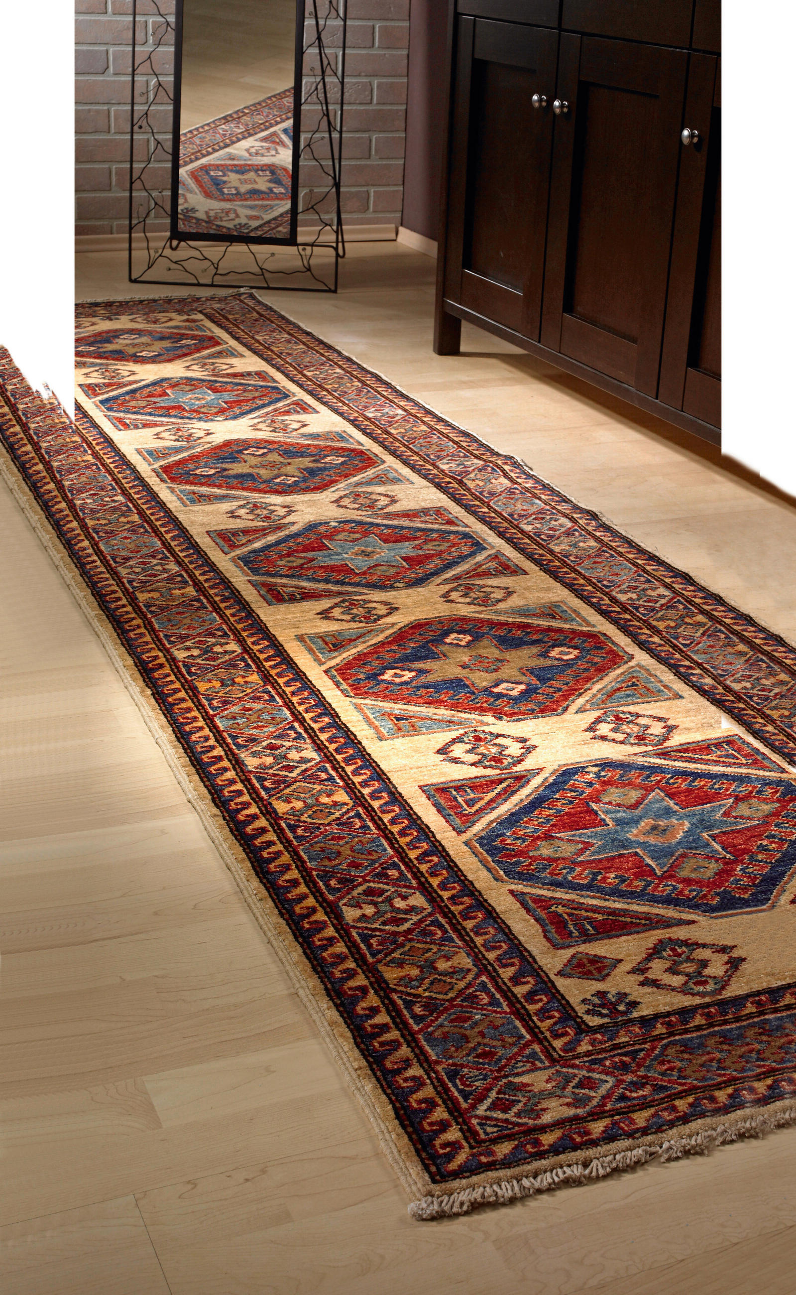 ORIENTALISK MATTA 80/400 cm Kazak Exklusiv  - multicolor, Klassisk, textil (80/400cm) - Cazaris