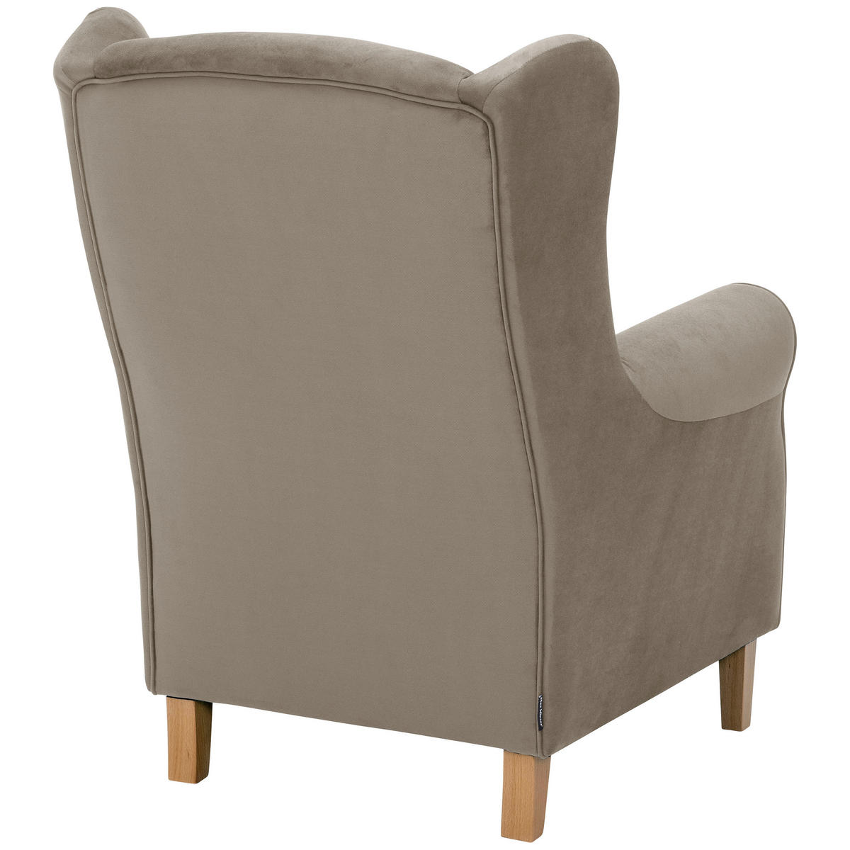 OHRENSESSEL Flachgewebe Hellbraun  - Hellbraun/Eichefarben, KONVENTIONELL, Holz/Textil (77/103/86cm) - Max Winzer