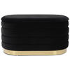 TRUHENBANK 42/42/80 cm Schwarz  - Goldfarben/Schwarz, Design, Textil/Metall (42/42/80cm) - Kayoom
