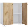 AKTENREGAL 70/74/39 cm  - Honigeiche/Weiss, Design, Holzwerkstoff/Kunststoff (70/74/39cm) - MID.YOU