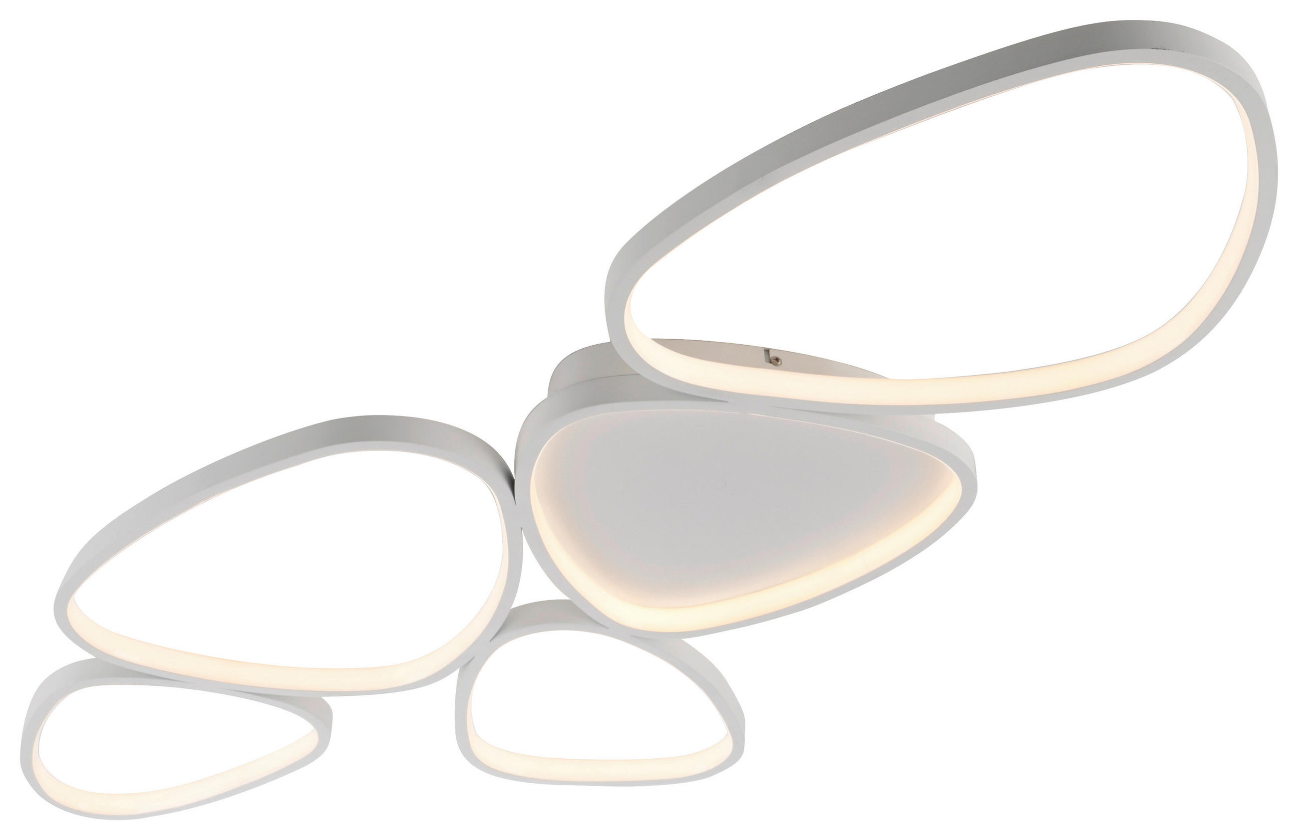 Just Light Led-Deckenleuchte Pebbles Weiß 56.5x6.5x116.5 cm