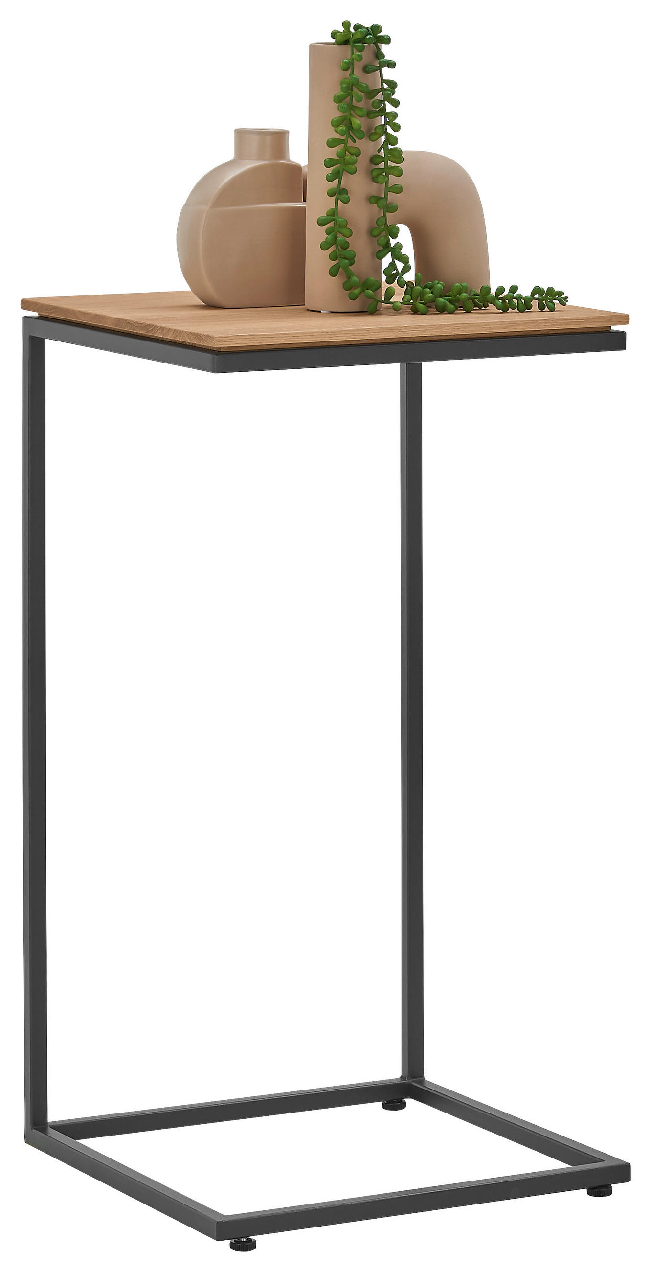 BEISTELLTISCH in Holz, Metall 35/35/66,5 cm  - Eichefarben/Anthrazit, Design, Holz/Metall (35/35/66,5cm) - Johann Jakob