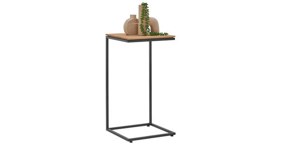 BEISTELLTISCH in Holz, Metall 35/35/66,5 cm - Eichefarben/Anthrazit, Design, Holz/Metall (35/35/66,5cm) - Valnatura