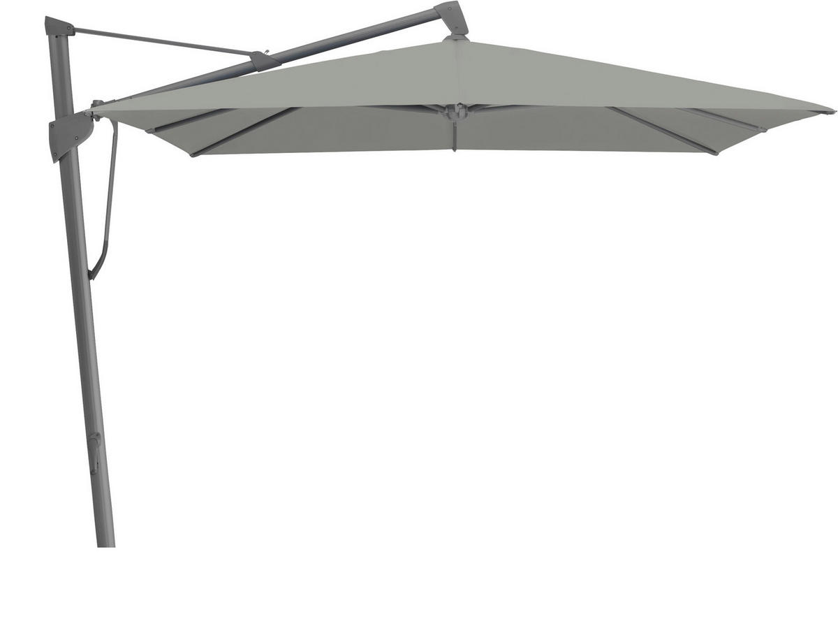 AMPELSCHIRM 400x300 cm Dunkelgrau  - Dunkelgrau/Anthrazit, Basics, Textil/Metall (400/300cm) - Glatz