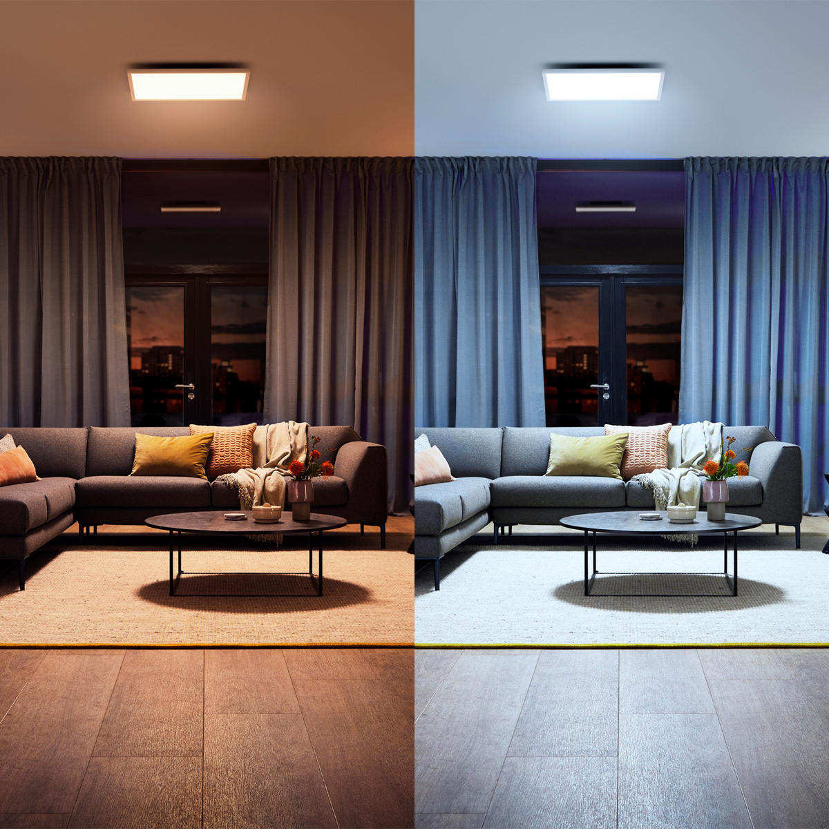 LED-DECKENLEUCHTE Aurelle  Smart 60/60/4,6 cm   - Weiß, Basics, Metall (60/60/4,6cm) - Philips HUE