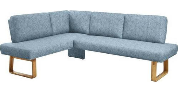 ECKBANK 174/240 cm in Eichefarben, Hellblau - Eichefarben/Hellblau, Design, Holz/Textil (174/240cm) - Dieter Knoll
