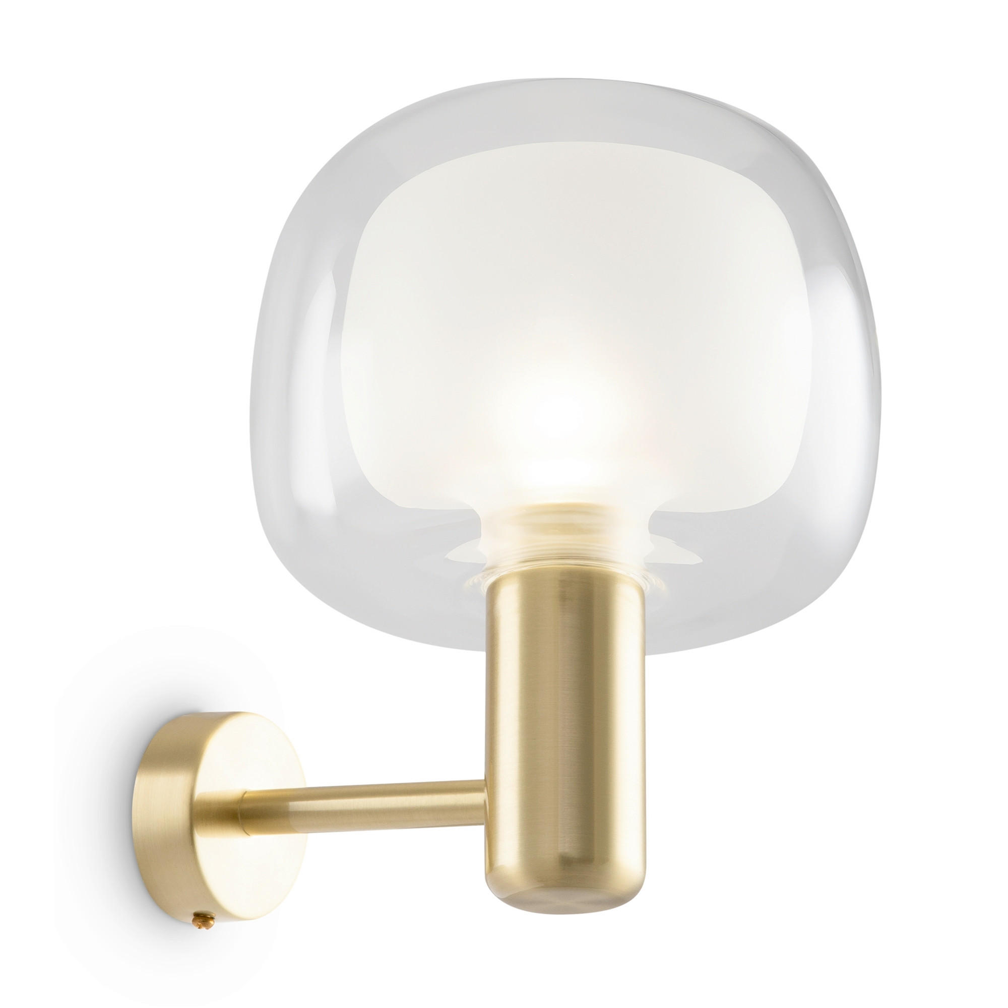 VÄGGLAMPA Modern   - guldfärgad/transparent, Trend, metall/glas (21/18/22,7cm) - MAYTONI