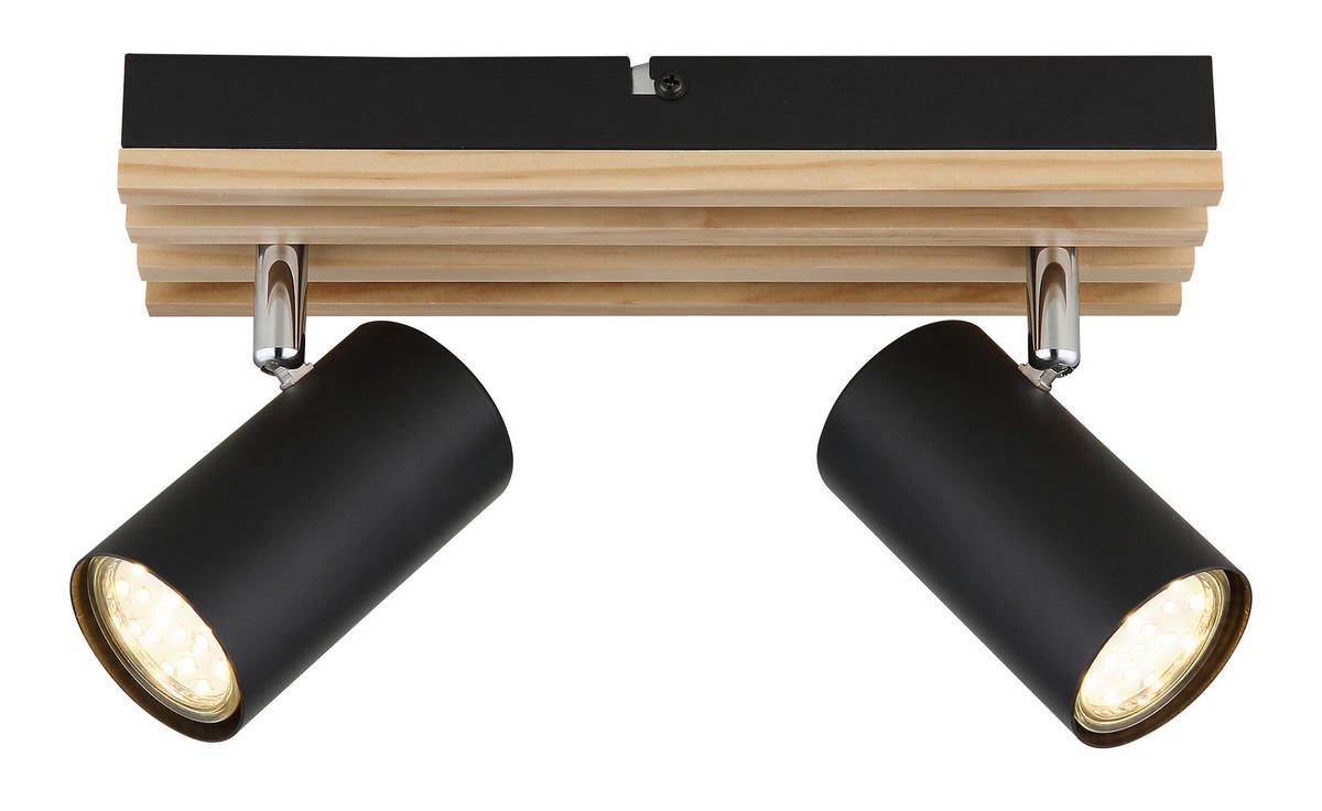 STRAHLER 26/8/12,5 cm   - Schwarz, Natur, Holz/Metall (26/8/12,5cm) - Novel