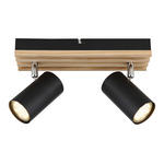 STRAHLER 26/8/12,5 cm   - Schwarz, Natur, Holz/Metall (26/8/12,5cm) - Novel