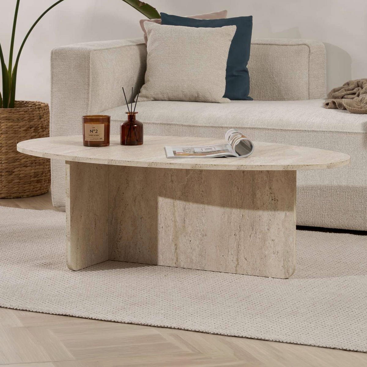 COUCHTISCH - Creme, Design, Holzwerkstoff (120/40/65cm) - MID.YOU