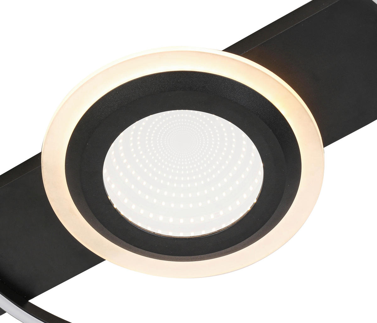 LED-DECKENLEUCHTE 42/40/6 cm   - Schwarz, Trend, Kunststoff/Metall (42/40/6cm) - Novel