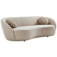 BIGSOFA in Flachgewebe Weiß, Beige  - Beige/Creme, Design, Kunststoff/Textil (245/81/120cm) - Ambia Home