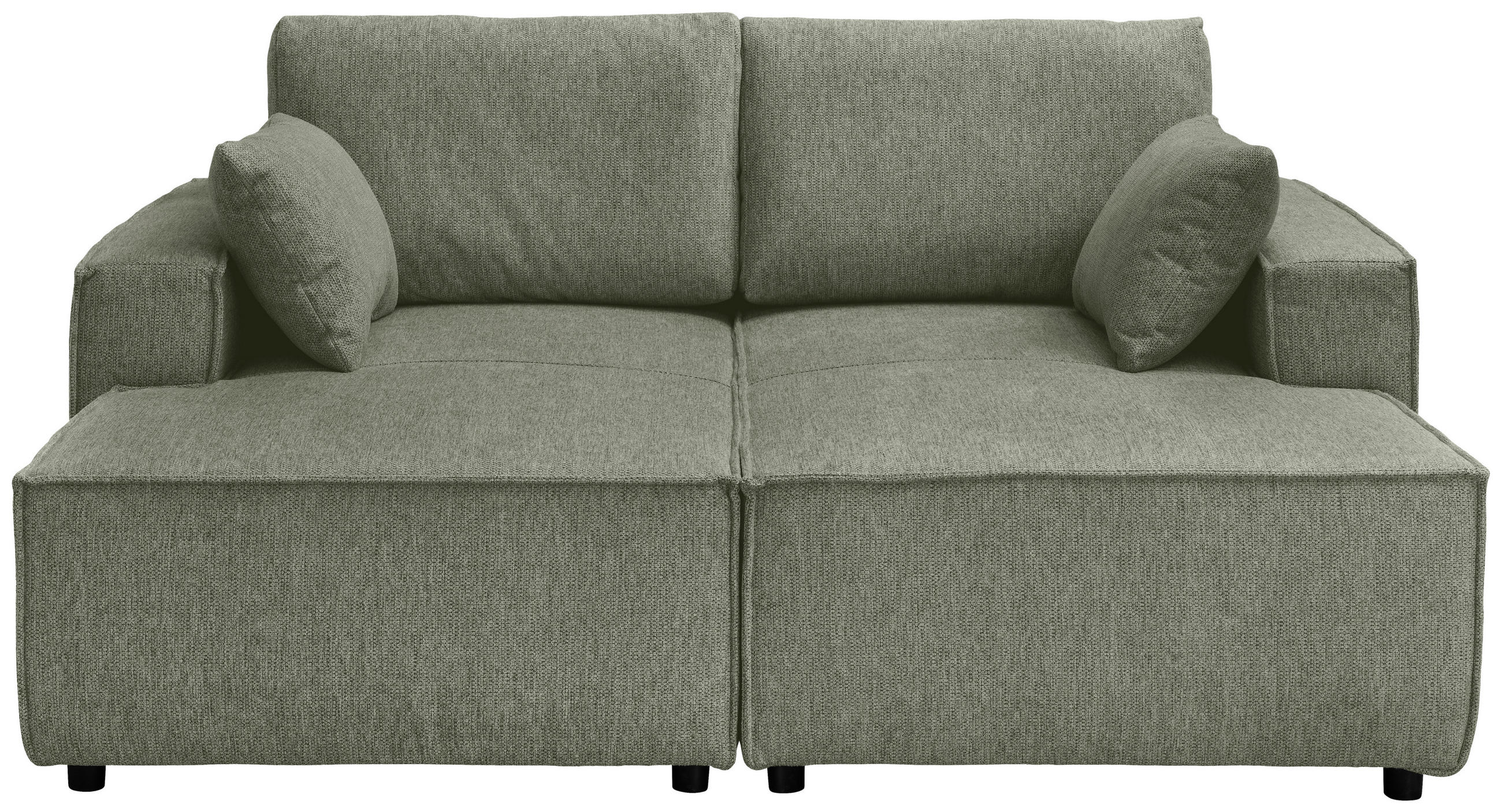 Thumbnail - Livetastic Bigsofa, Dunkelgrün, Textil, Uni, 4-Sitzer, Füllung: Schaumstoff, 188x86x154 cm, Made in EU, Rücken echt, Woh...