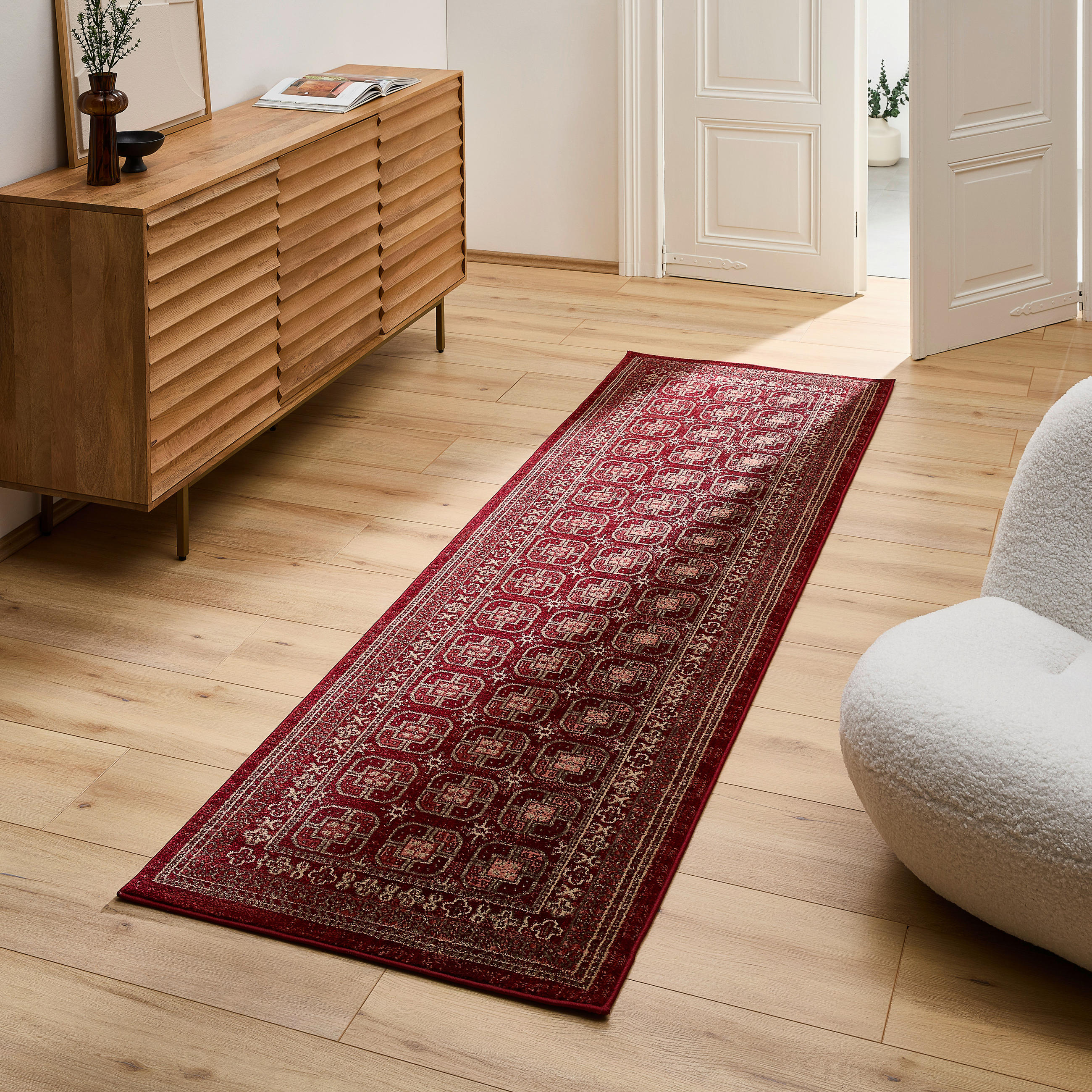 LÄUFER 80/250 cm  - Rot, Design, Textil (80/250cm) - Novel