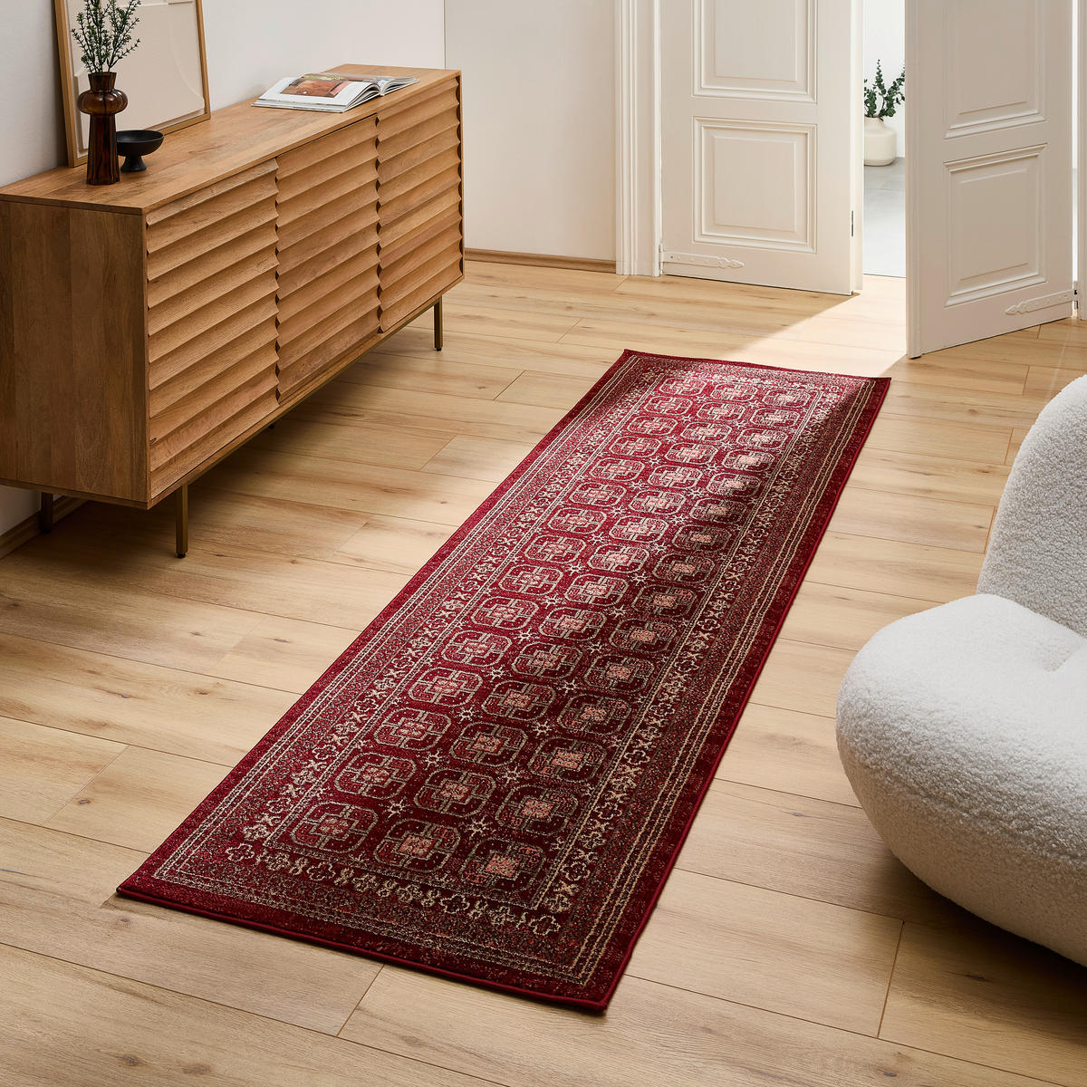 LÄUFER 80/250 cm  - Rot, Design, Textil (80/250cm) - Novel