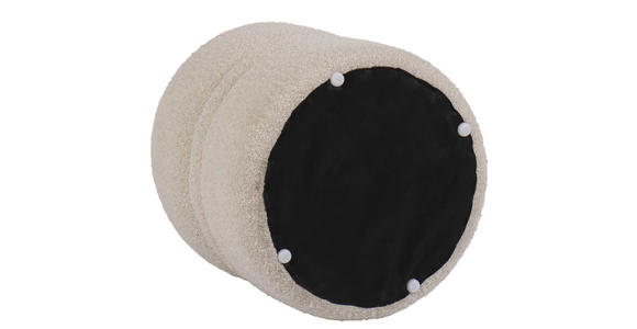 HOCKER Bouclé Creme - Creme, Trend, Textil (43/47/43cm) - Xora