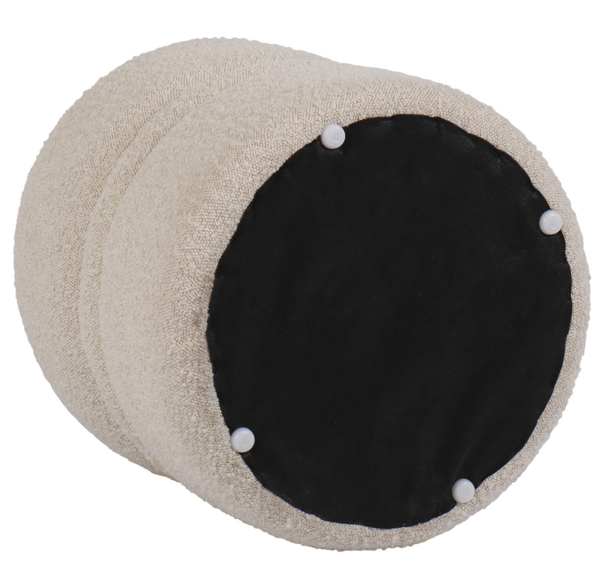 HOCKER Bouclé Creme  - Creme, Trend, Textil (43/47/43cm) - Xora