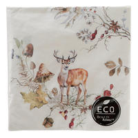 SERVIETTE   16.5/16.5/3 cm  - Hellbraun/Weiss, Basics, Papier (16.5/16.5/3cm)