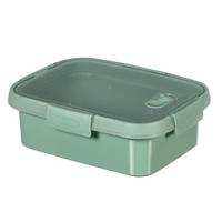 KUTIJA S KLIK POKLOPCEM  1 l   - zelena/prozirno, Basics, plastika (20/15/7cm) - Curver
