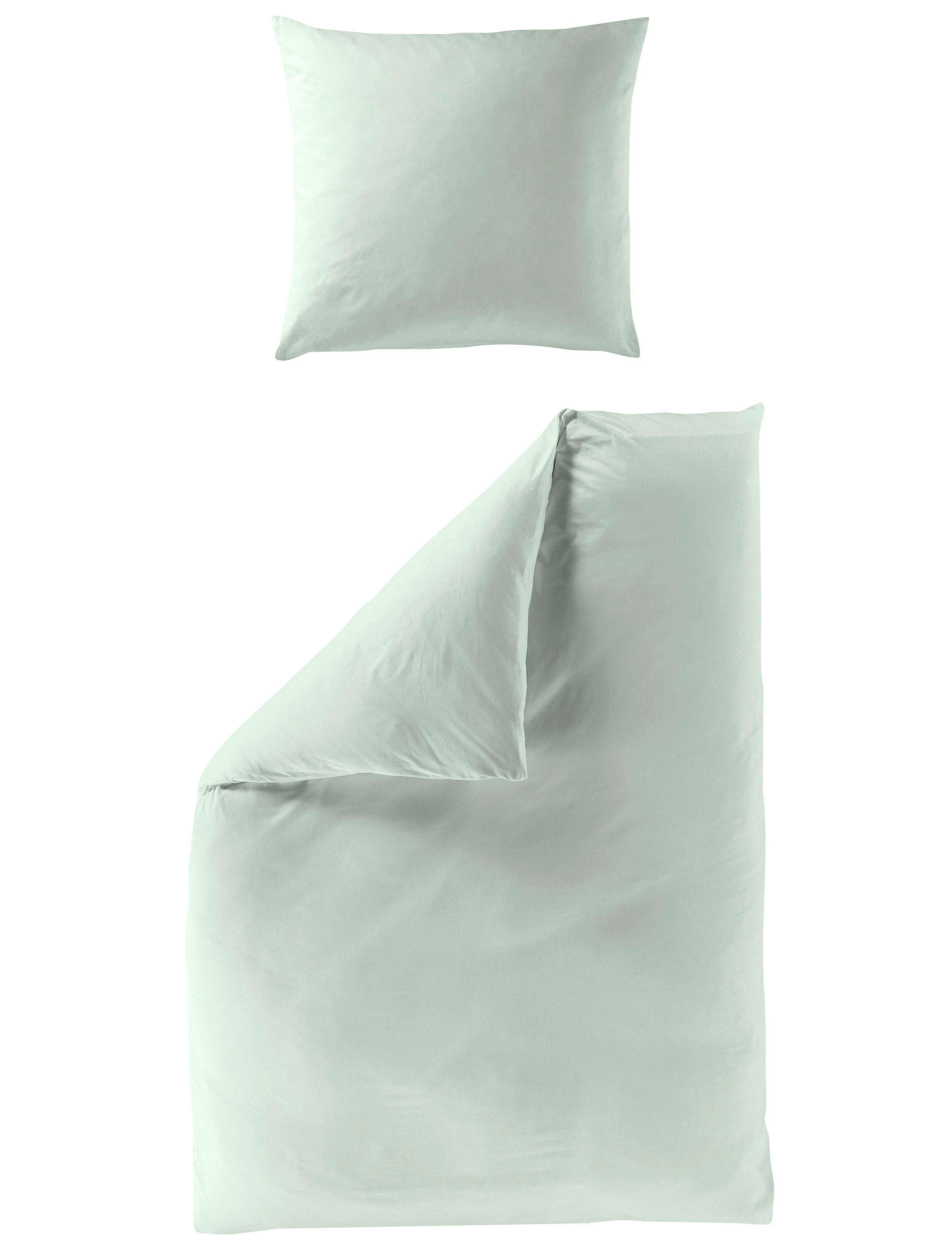 BETTWÄSCHE 2-teilig 155/220 cm  - Graugrün, Basics, Textil (155/220cm) - Bierbaum