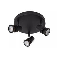 DECKENSTRAHLER KIANTI 21/21/12 cm  - Schwarz, KONVENTIONELL, Metall (21/21/12cm) - Lucide