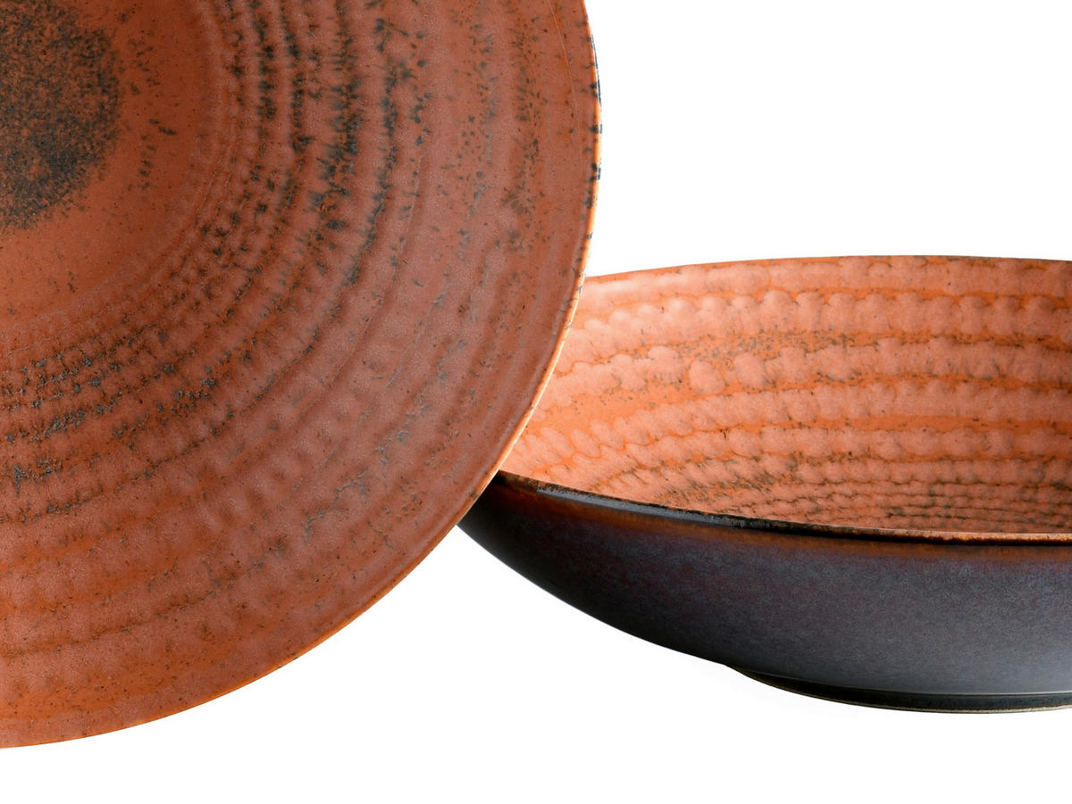 TAFELSERVICE Braun, Terracotta Neapel Sand 16-teilig  - Terracotta/Braun, Basics, Keramik - Creatable