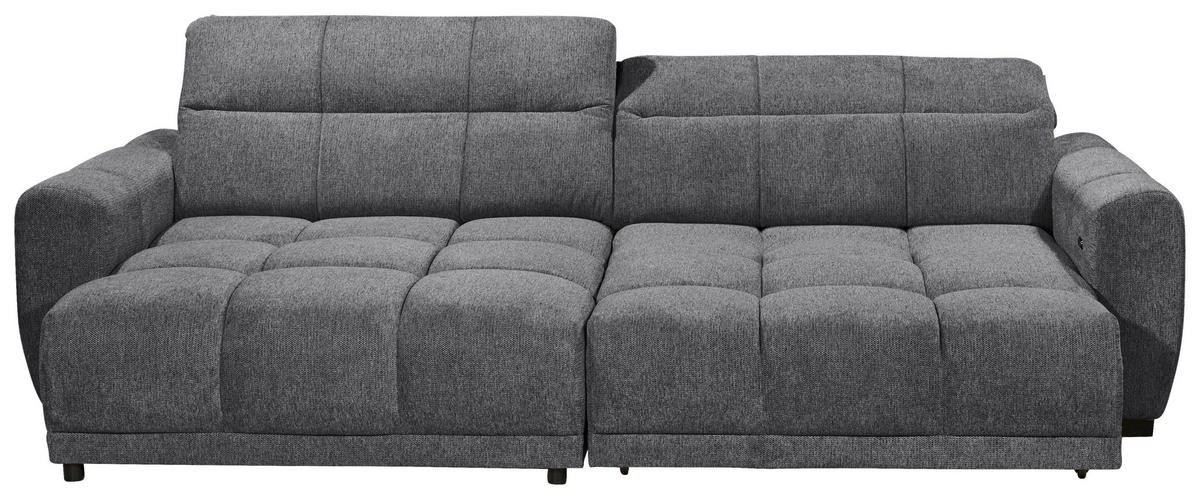 ECKSOFA HUNTER Anthrazit Mikrofaser  - Anthrazit/Schwarz, Basics, Kunststoff/Textil (170/297cm) - Livetastic
