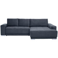 ECKSOFA inkl. Funktionen Anthrazit Flachgewebe  - Anthrazit/Silberfarben, Design, Holz/Textil (293/195cm) - Cantus