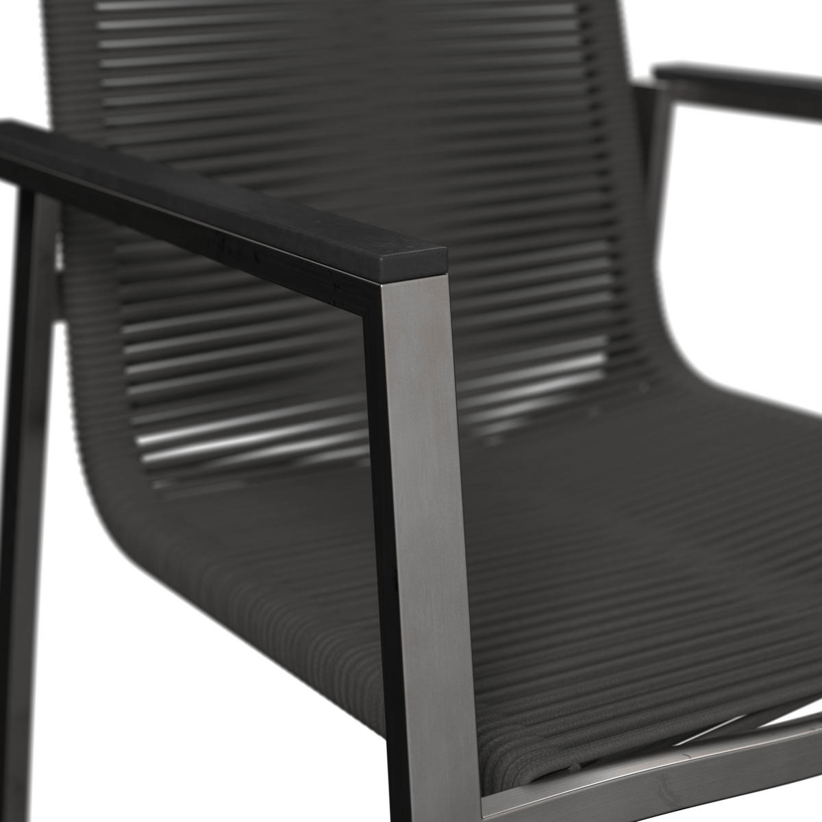 STAPELSESSEL Edelstahl Edelstahlfarben, Dunkelgrau  - Edelstahlfarben/Dunkelgrau, Design, Kunststoff/Textil (56/91/58cm) - Amatio