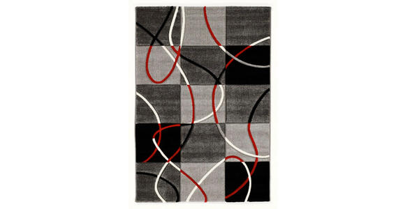 WEBTEPPICH 65/130 cm Rot, Schwarz - Rot/Schwarz, Basics, Textil (65/130cm) - Novel