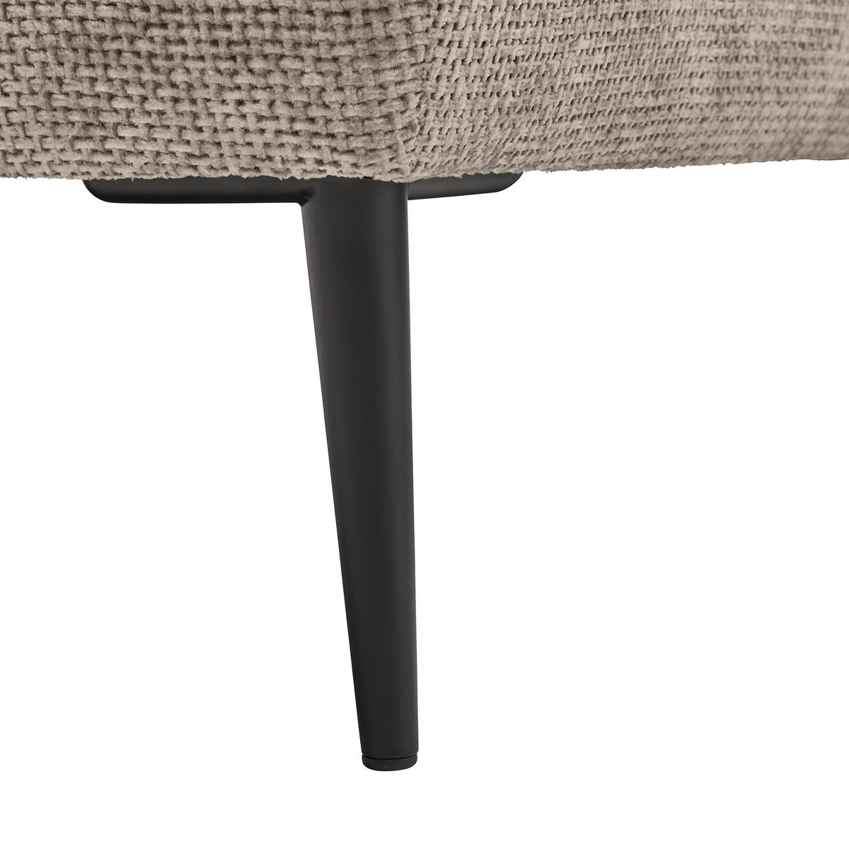 HÖRNSOFFA i vävt tyg beige  - beige/svart, Modern, metall/textil (164/255cm) - MID.YOU