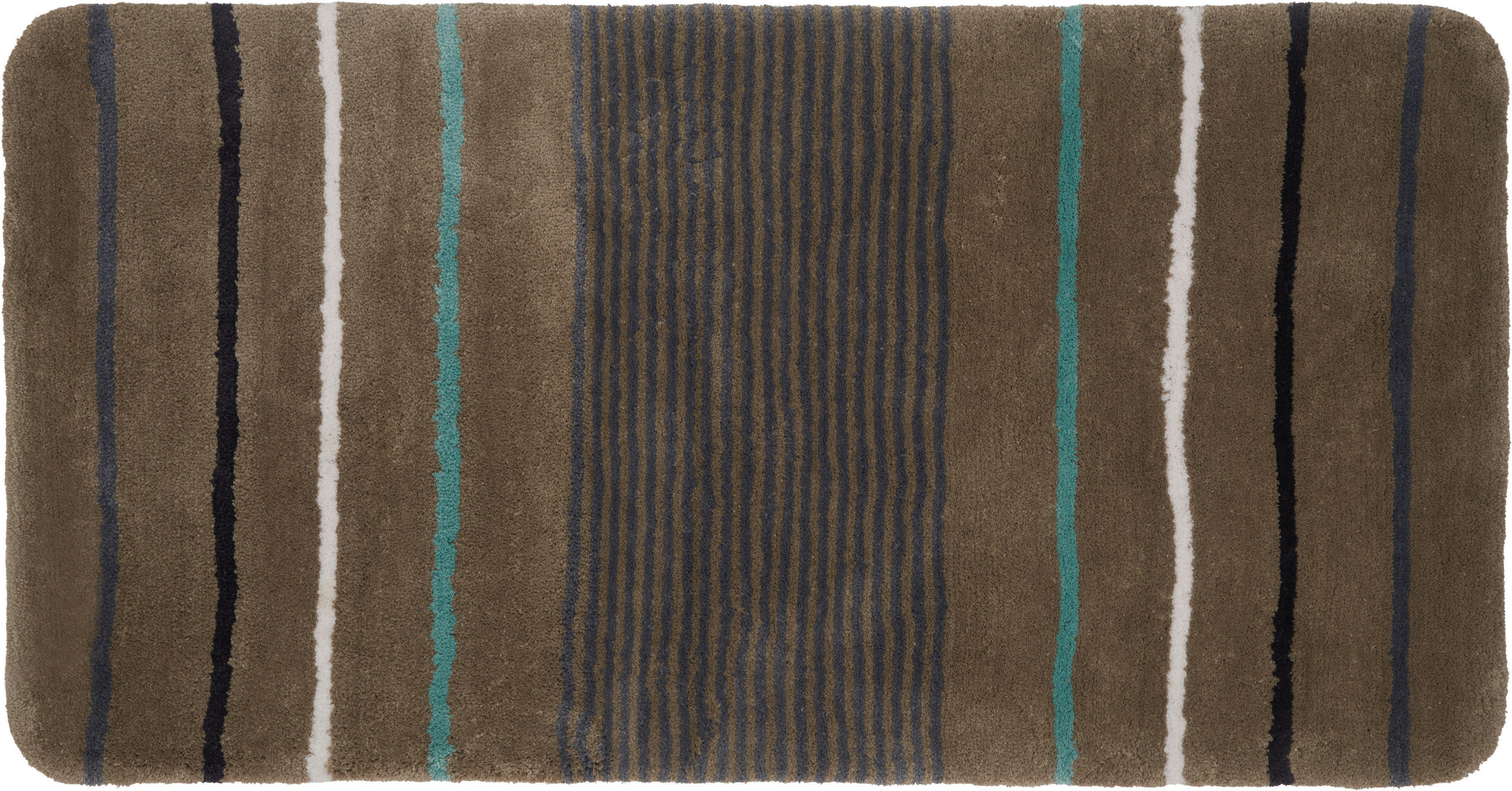 BADEMATTE Braun, Türkis 80/150 cm  - Türkis/Braun, KONVENTIONELL, Textil (80/150cm) - Esposa