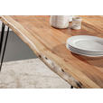 ESSTISCH in Holz, Metall 140/90/76 cm - Schwarz/Akaziefarben, Design, Holz/Metall (140/90/76cm) - Landscape