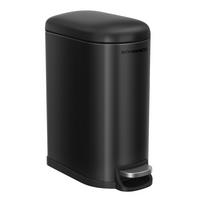 ABFALLSAMMLER 10 L  - Schwarz, Basics, Kunststoff/Metall (18,5/39/34,5cm)