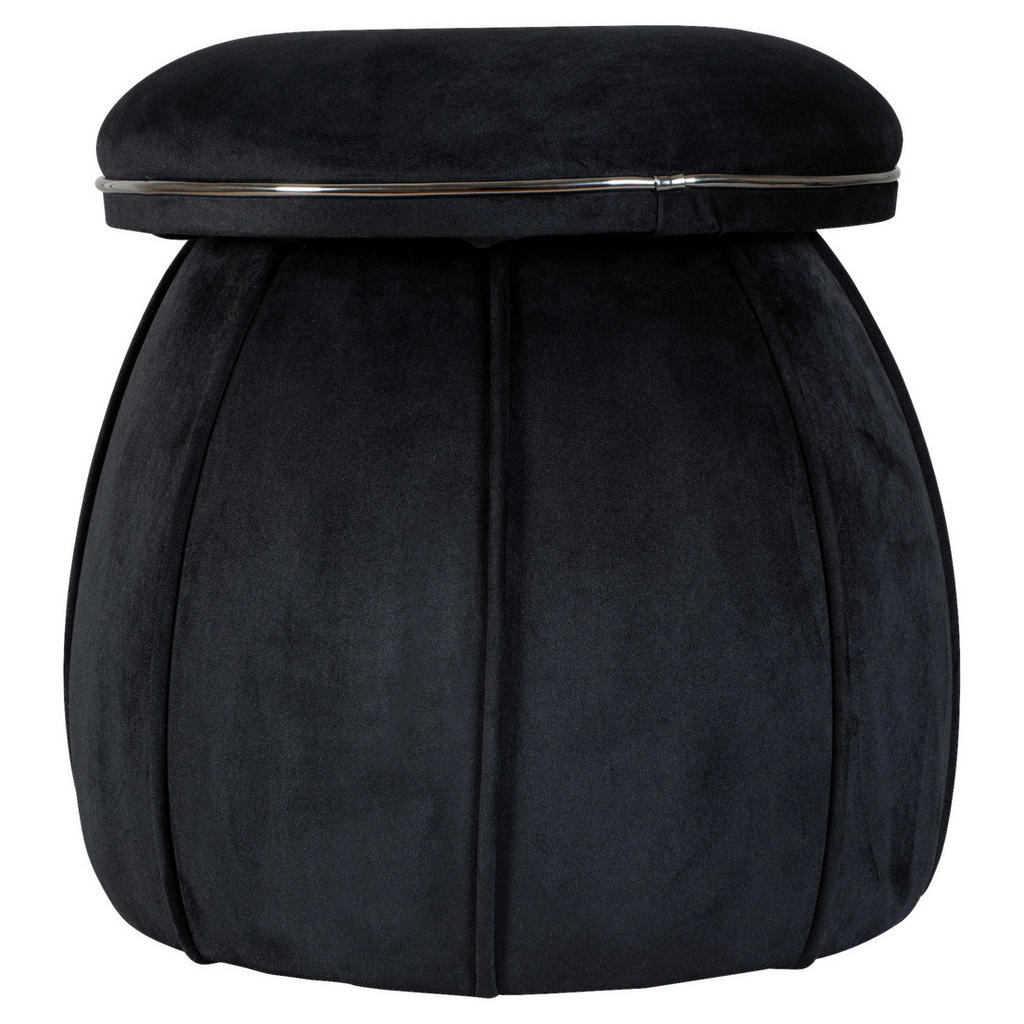 Thumbnail - Kayoom Hocker, Graphit, Schwarz, Textil, 55 cm, Wohnzimmer, Hocker, Sitzhocker