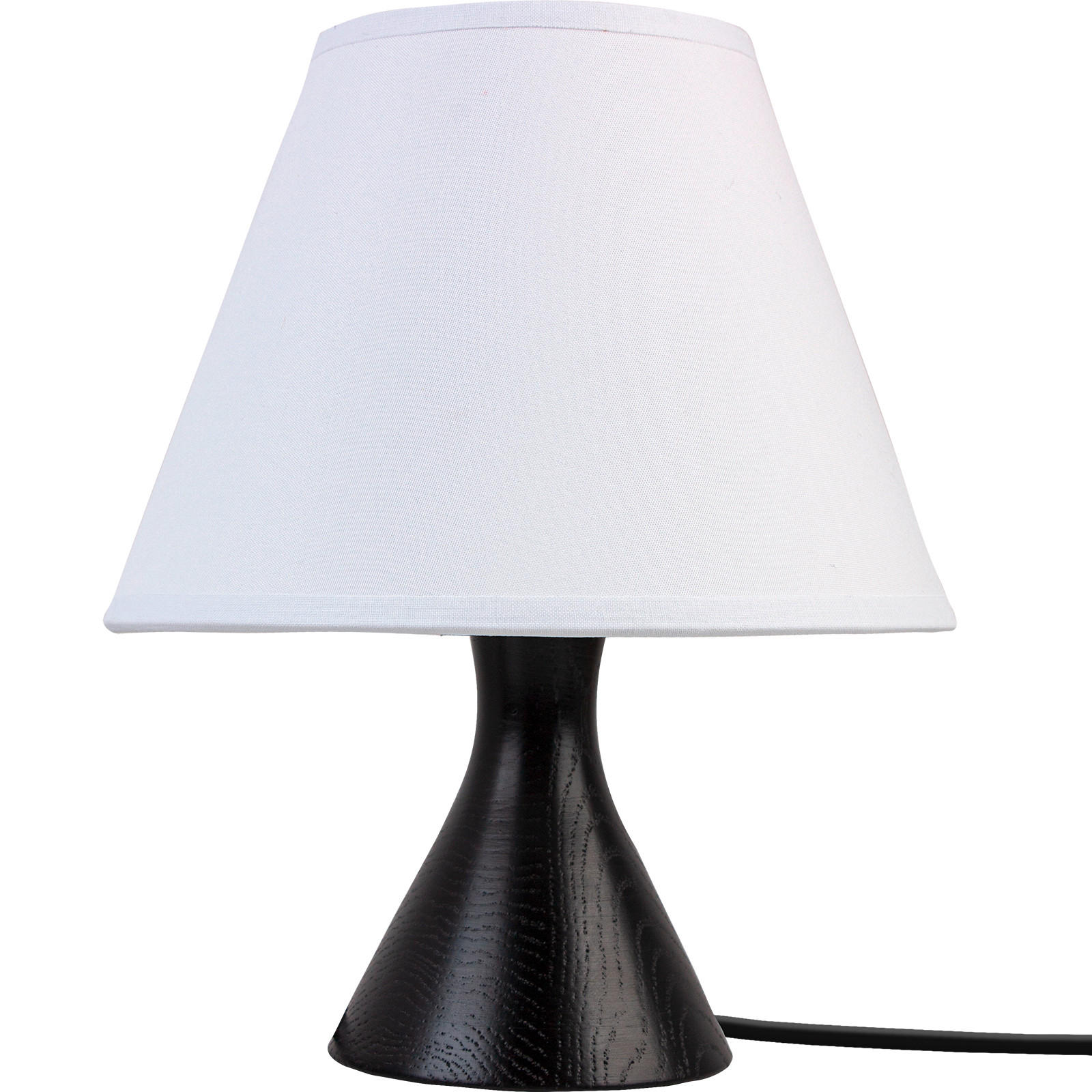 NACHTTISCHLEUCHTE 18/23 cm   - Schwarz/Grau, Design, Holz (18/23cm)