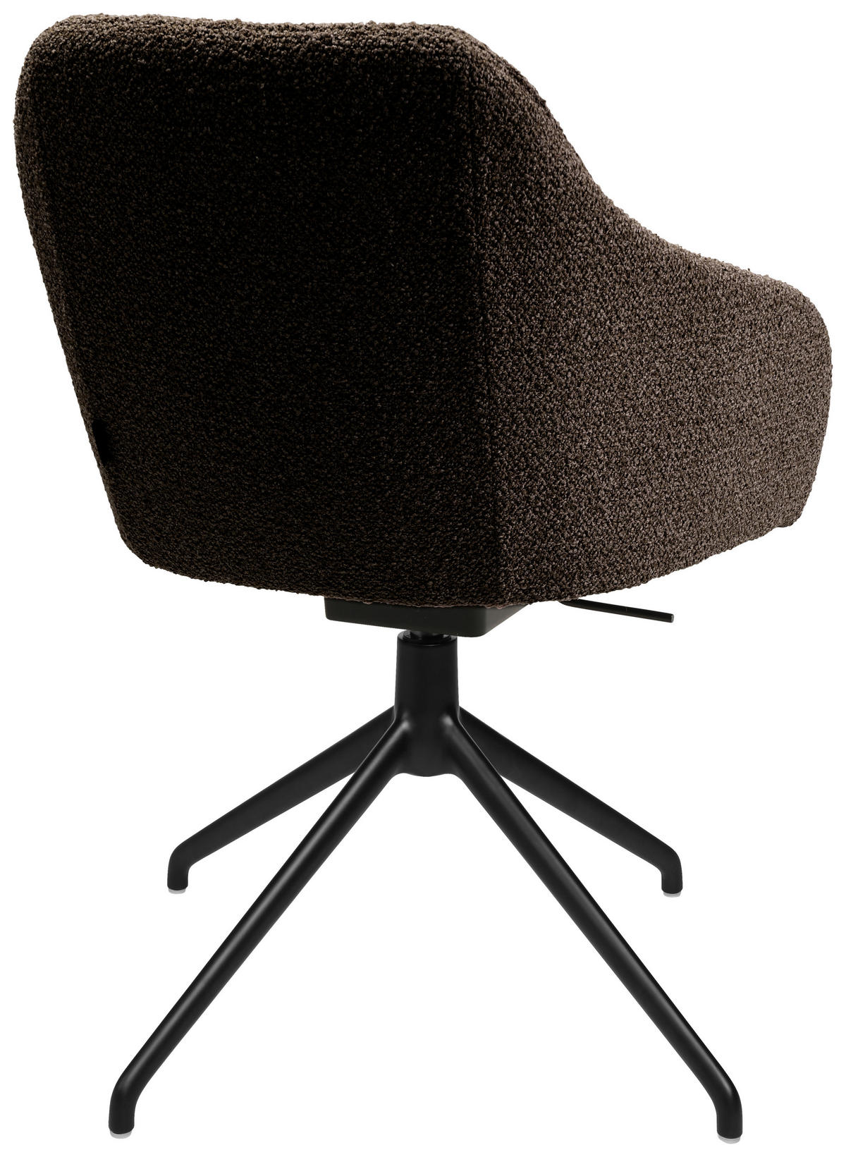 ARMLEHNSTUHL  in Aluminium Flachgewebe  - Dunkelbraun/Schwarz, Design, Textil/Metall (58/81,5-84,5/60cm) - Johann Jakob