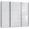 SCHWEBETÜRENSCHRANK in Weiss  - Weiss/Schwarz, Konventionell, Glas/Holzwerkstoff (250/216/65cm) - Stylife
