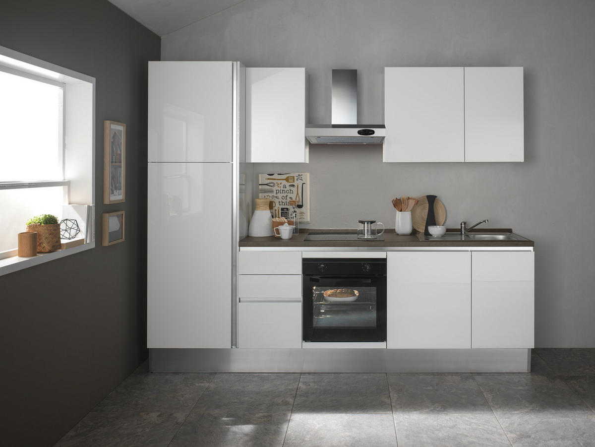 KUHINJSKI BLOK - bela, leseni material (275/222/60cm) - Italstyle