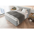 BOXSPRINGBETT 180/200 cm  in Hellgrau  - Hellgrau/Schwarz, KONVENTIONELL, Textil/Metall (180/200cm) - Carryhome