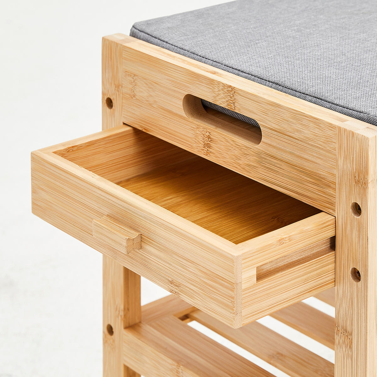 KLOP S PROSTOROM ZA ČEVLJE siva, naravne barve - siva/naravne barve, Basics, tekstil/naravni materiali (90/45/30cm) - Xora