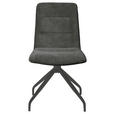 STUHL Webstoff Dunkelgrau  - Dunkelgrau/Schwarz, Design, Textil/Metall (50/90/63cm) - Carryhome