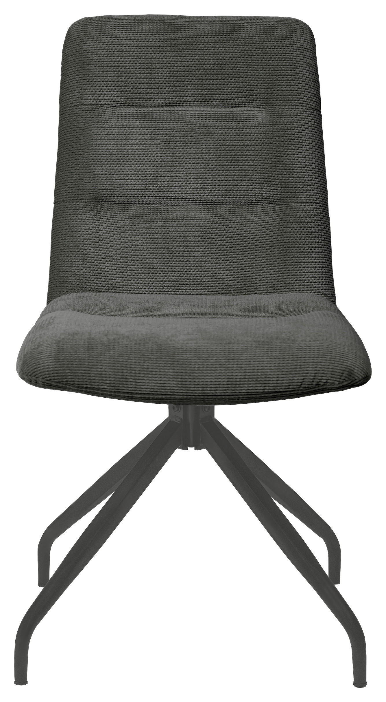 STUHL Webstoff Dunkelgrau  - Dunkelgrau/Schwarz, Design, Textil/Metall (50/90/63cm) - Carryhome